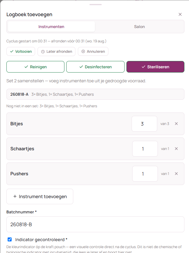 Hygiënelogboek: de afgeronde cyclus in het overzicht